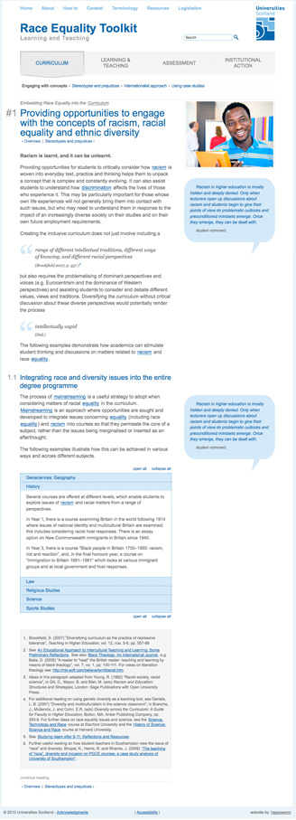 race equality toolkit screenshot